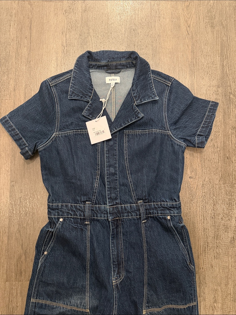 Pistola Alpine Dark Blue Denim Jumpsuit - Picture 3 of 4